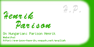 henrik parison business card